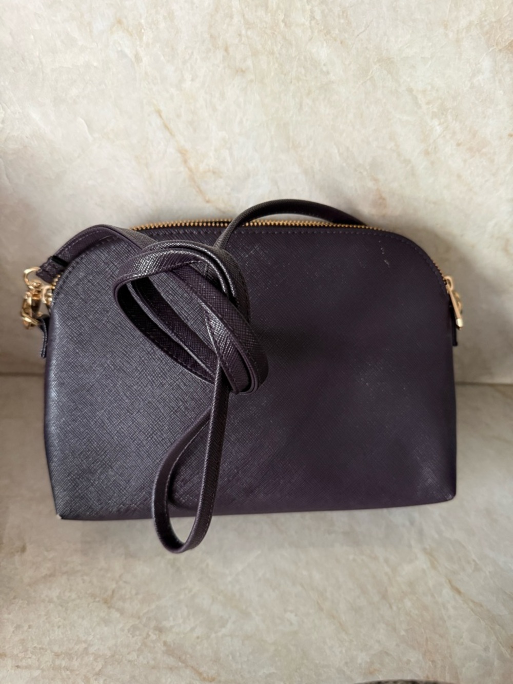 H&M Dark purple Crossbody Bag with Gold Hardware - Picture 2 of 7